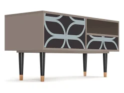 Móvel De Tv| Mueble de TV - 115х59х48 cm - T3 - Braided Blue, Latte Bege