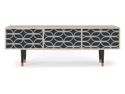 Móvel De Tv| Mueble de TV - 170х59х48 cm - T4 - Braided Blue, Latte Bege