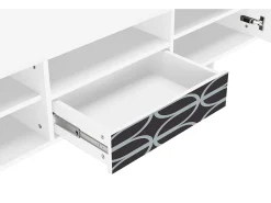 Clearance Mueble de TV - 170х59х41 cm - T6 - Braided Blue, Branco Bege