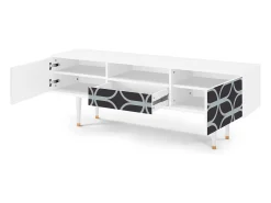 Clearance Mueble de TV - 170х59х41 cm - T6 - Braided Blue, Branco Bege