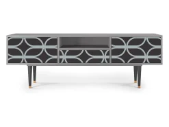 Móvel De Tv| Mueble de TV - 170х59х41 cm - T6 - Braided Blue, Cinza Cinzento