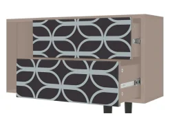 Móvel De Tv| Mueble de TV - 170х69х48 cm - T1 - Braided Blue, Latte Bege