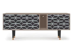 Móvel De Tv| Mueble de TV - 170х69х48 cm - T1 - Braided Blue, Latte Bege