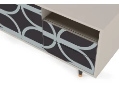 Outlet Mueble de TV - 125х56х41 cm - T7 - Braided Blue, Areia Bege