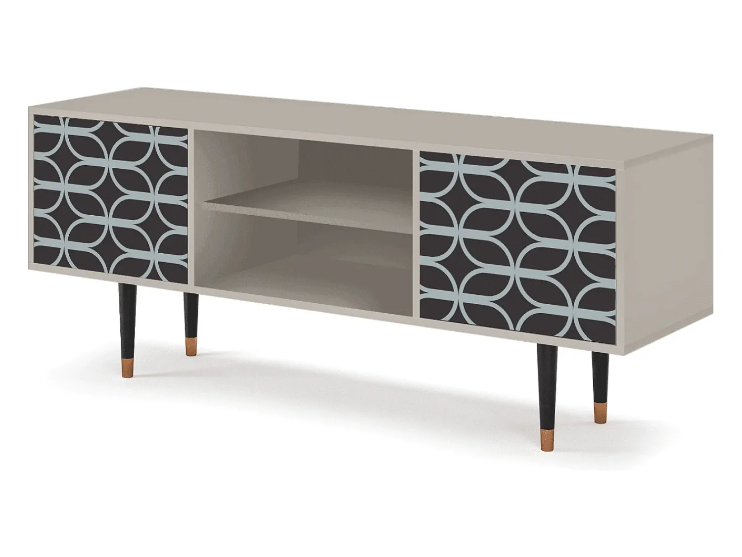 Móvel De Tv* Mueble de TV - 170х69х48 cm - T2 - Braided Blue, Areia Bege