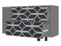 Móvel De Tv* Mueble de TV - 170х69х48 cm - T1 - Braided Blue, Cinza Cinzento