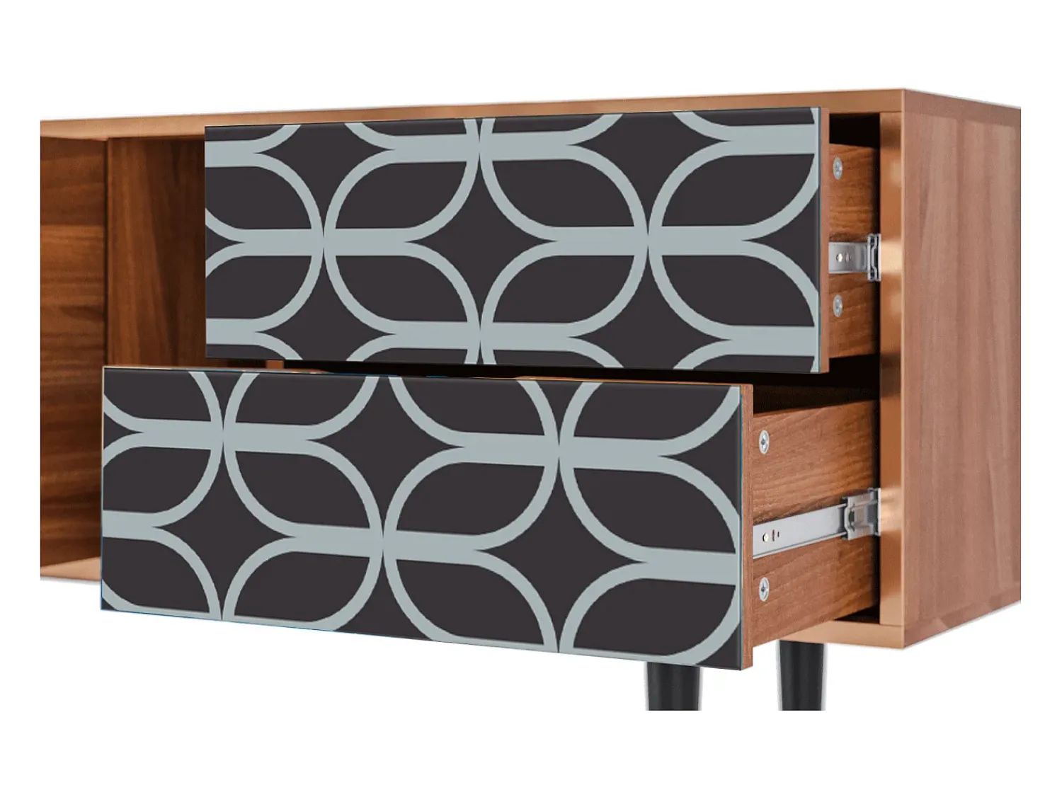 Online Mueble de TV - 170х69х48 cm - T1 - Braided Blue, Nogueira Castanho