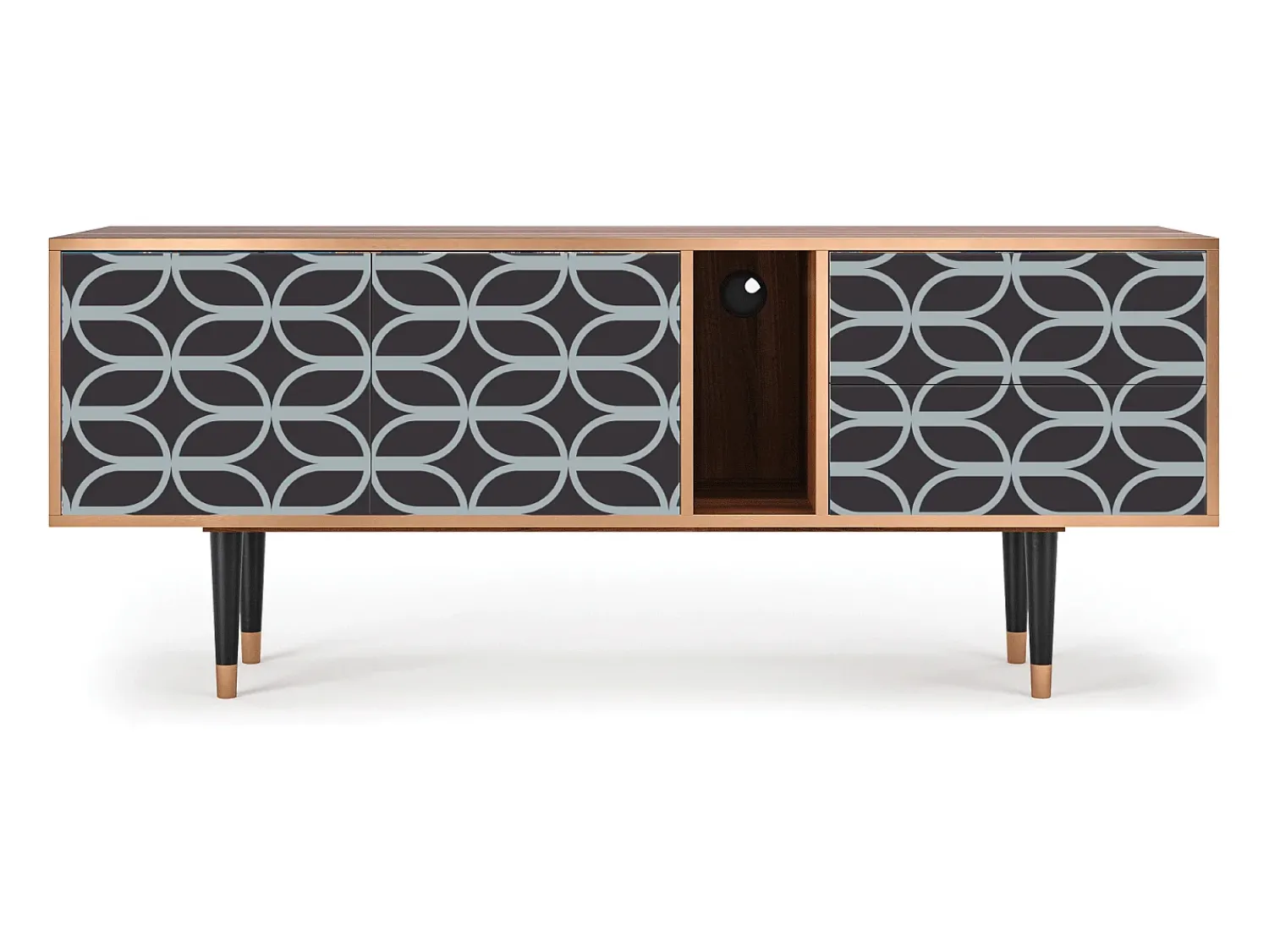 Online Mueble de TV - 170х69х48 cm - T1 - Braided Blue, Nogueira Castanho