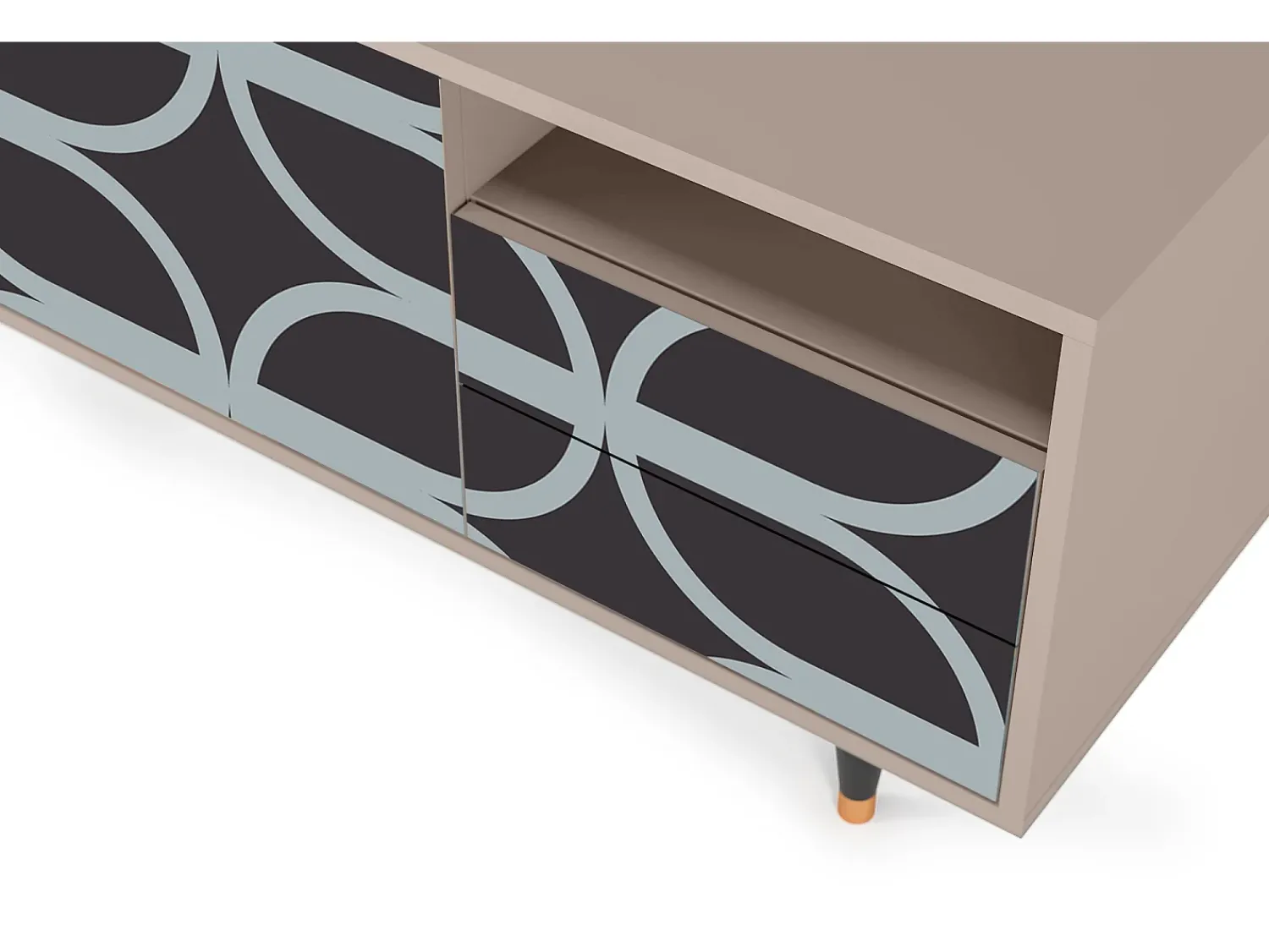 Mueble de TV - 125х56х41 cm - T7 - Braided Blue, Latte^ Móvel De Tv
