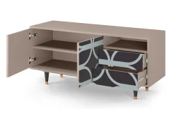 Mueble de TV - 125х56х41 cm - T7 - Braided Blue, Latte^ Móvel De Tv