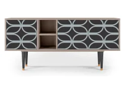 Mueble de TV - 150х69х41 cm - T5 - Braided Blue, Latte Bege