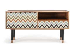 Móvel De Tv| Mueble de TV - 115х59х48 cm - T3 - Bright Ripple, Nogueira Castanho