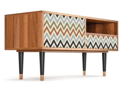 Móvel De Tv| Mueble de TV - 115х59х48 cm - T3 - Bright Ripple, Nogueira Castanho