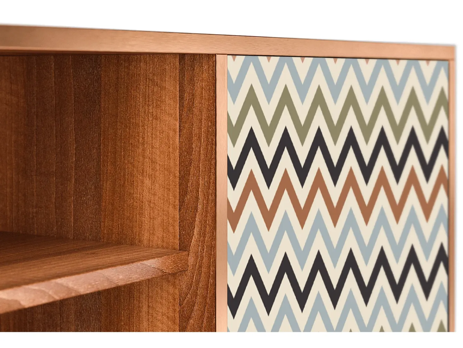 Móvel De Tv| Mueble de TV - 170х69х48 cm - T2 - Bright Ripple, Nogueira Castanho
