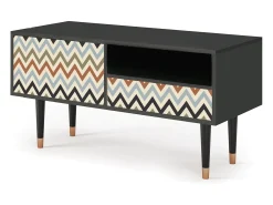Hot Mueble de TV - 115х59х48 cm - T3 - Bright Ripple, Antracite Cinza antracite