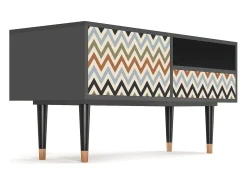 Hot Mueble de TV - 115х59х48 cm - T3 - Bright Ripple, Antracite Cinza antracite