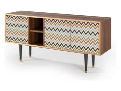 Mueble de TV - 150х69х41 cm - T5 - Bright Ripple, Nogueira^ Móvel De Tv