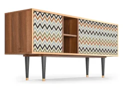 Mueble de TV - 150х69х41 cm - T5 - Bright Ripple, Nogueira^ Móvel De Tv