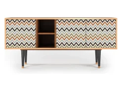 Mueble de TV - 150х69х41 cm - T5 - Bright Ripple, Nogueira^ Móvel De Tv