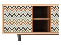 Mueble de TV - 150х69х41 cm - T5 - Bright Ripple, Nogueira^ Móvel De Tv