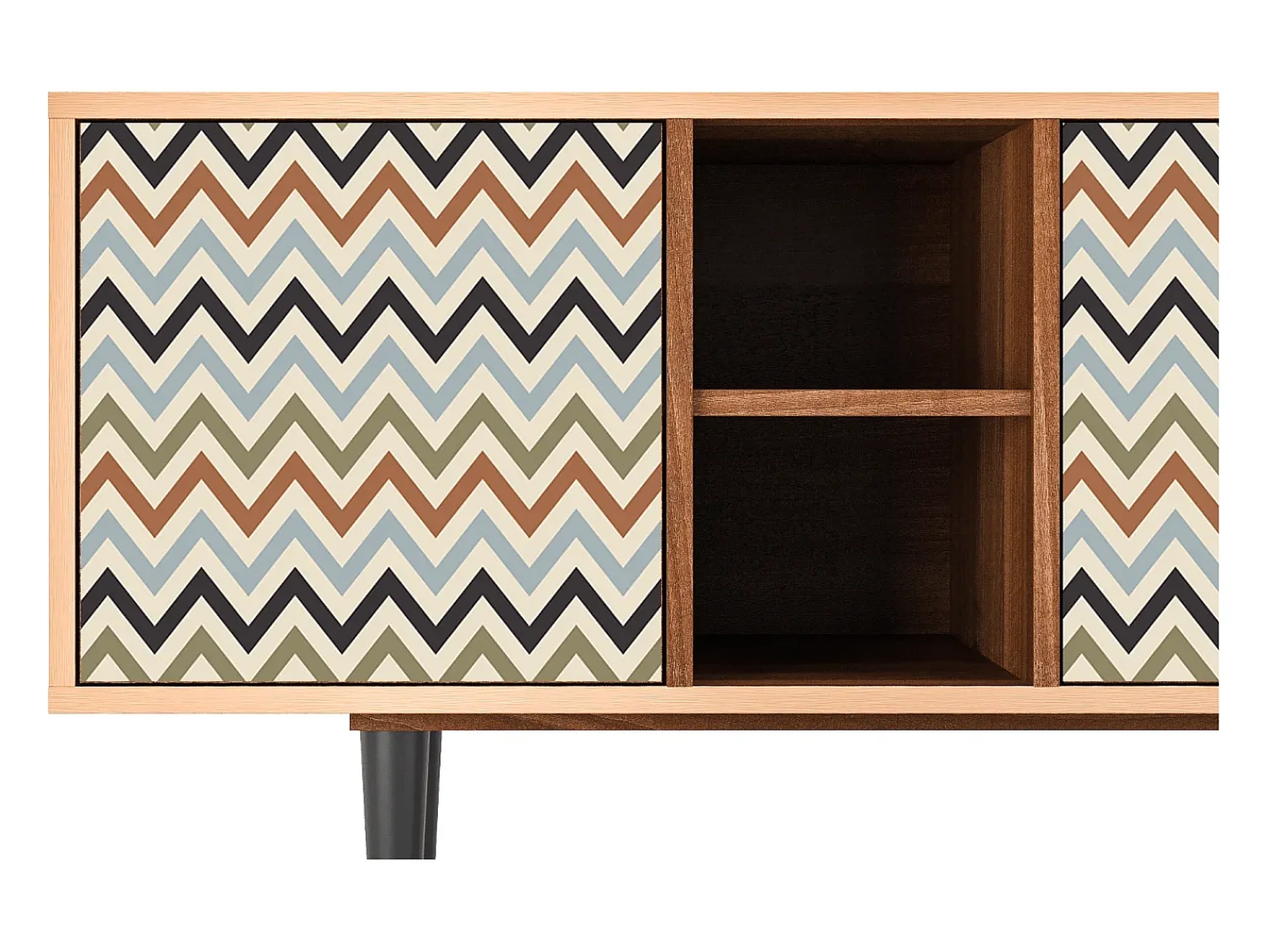 Mueble de TV - 150х69х41 cm - T5 - Bright Ripple, Nogueira^ Móvel De Tv