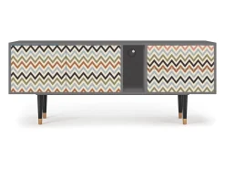 Mueble de TV - 170х69х48 cm - T1 - Bright Ripple, Cinza^ Móvel De Tv