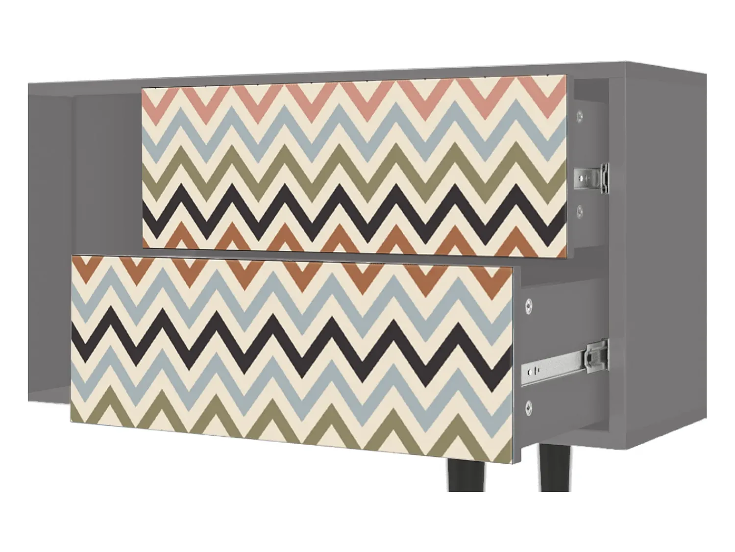 Mueble de TV - 170х69х48 cm - T1 - Bright Ripple, Cinza^ Móvel De Tv