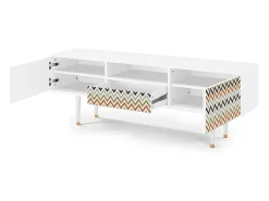 Sale Mueble de TV - 170х59х41 cm - T6 - Bright Ripple, Branco Bege