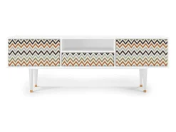 Sale Mueble de TV - 170х59х41 cm - T6 - Bright Ripple, Branco Bege
