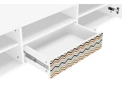Sale Mueble de TV - 170х59х41 cm - T6 - Bright Ripple, Branco Bege