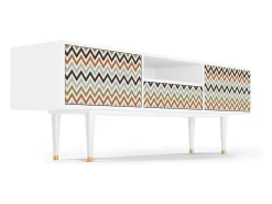 Sale Mueble de TV - 170х59х41 cm - T6 - Bright Ripple, Branco Bege
