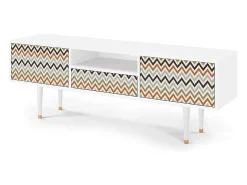 Sale Mueble de TV - 170х59х41 cm - T6 - Bright Ripple, Branco Bege