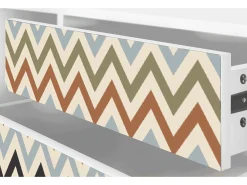 New Mueble de TV - 170х59х48 cm - T4 - Bright Ripple, Branco Bege
