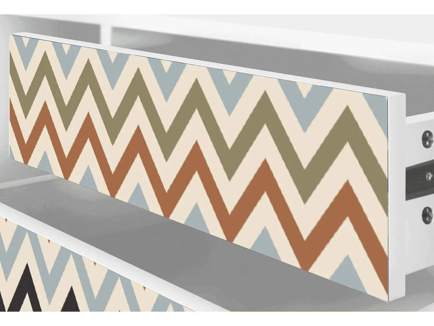 New Mueble de TV - 170х59х48 cm - T4 - Bright Ripple, Branco Bege