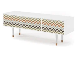 New Mueble de TV - 170х59х48 cm - T4 - Bright Ripple, Branco Bege
