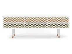 New Mueble de TV - 170х59х48 cm - T4 - Bright Ripple, Branco Bege