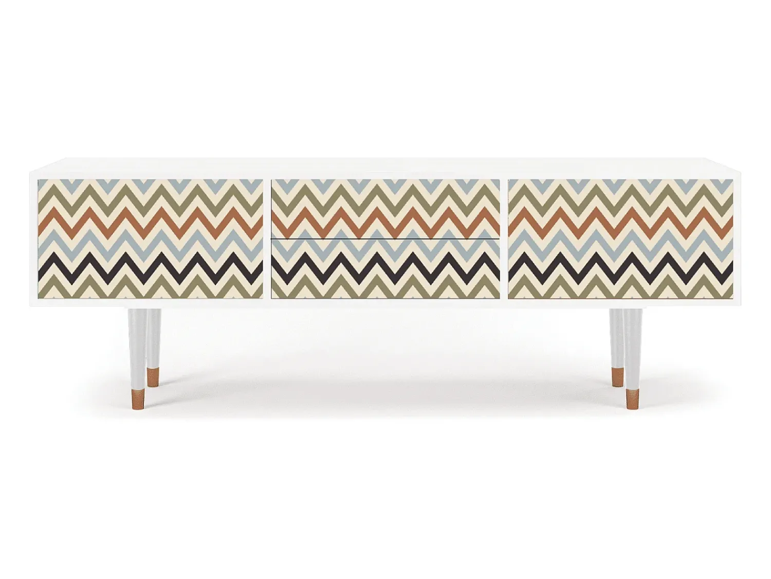 New Mueble de TV - 170х59х48 cm - T4 - Bright Ripple, Branco Bege