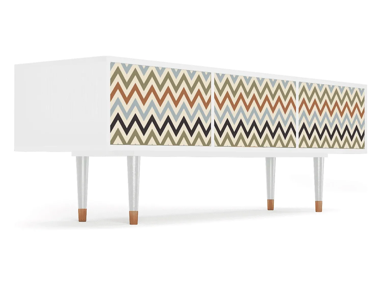 New Mueble de TV - 170х59х48 cm - T4 - Bright Ripple, Branco Bege