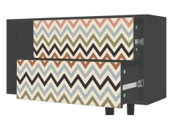 Móvel De Tv| Mueble de TV - 170х69х48 cm - T1 - Bright Ripple, Antracite Cinza antracite