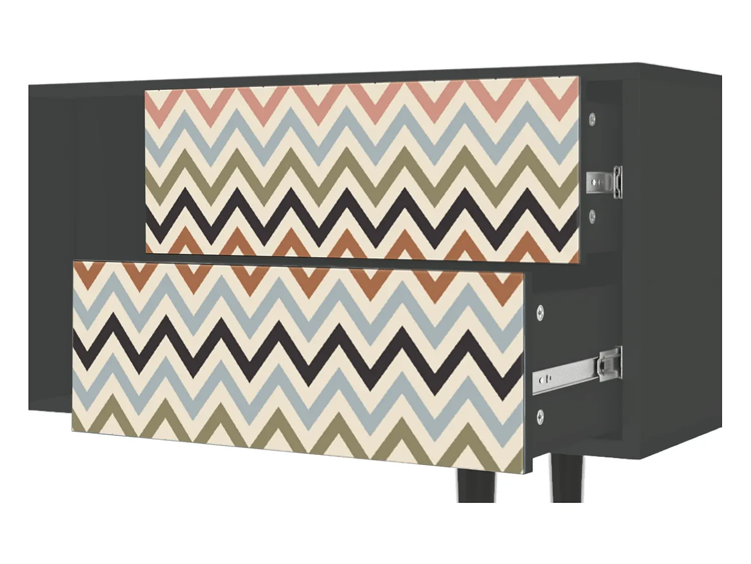 Móvel De Tv| Mueble de TV - 170х69х48 cm - T1 - Bright Ripple, Antracite Cinza antracite