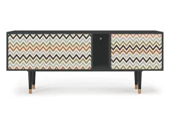 Móvel De Tv| Mueble de TV - 170х69х48 cm - T1 - Bright Ripple, Antracite Cinza antracite