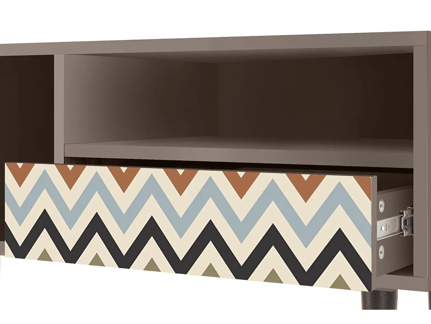 Móvel De Tv* Mueble de TV - 115х59х48 cm - T3 - Bright Ripple, Latte Bege