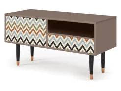Móvel De Tv* Mueble de TV - 115х59х48 cm - T3 - Bright Ripple, Latte Bege