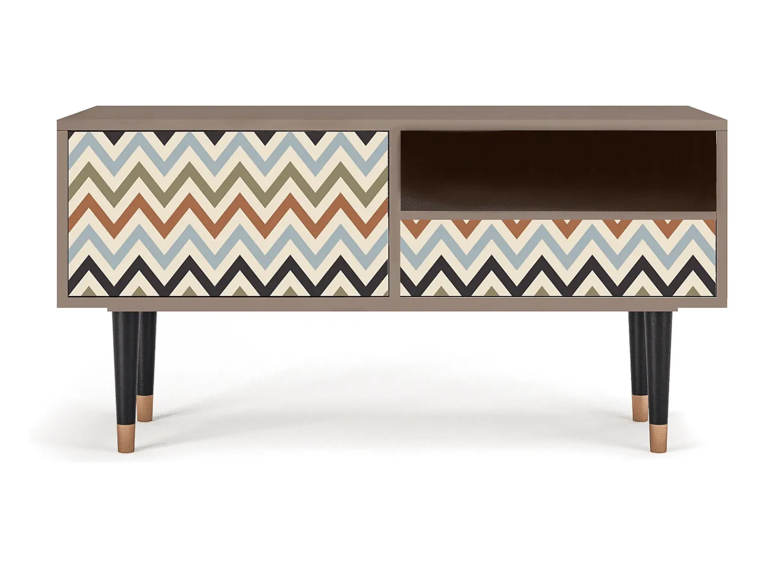Móvel De Tv* Mueble de TV - 115х59х48 cm - T3 - Bright Ripple, Latte Bege