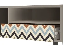 Móvel De Tv| Mueble de TV - 115х59х48 cm - T3 - Bright Ripple, Areia Bege