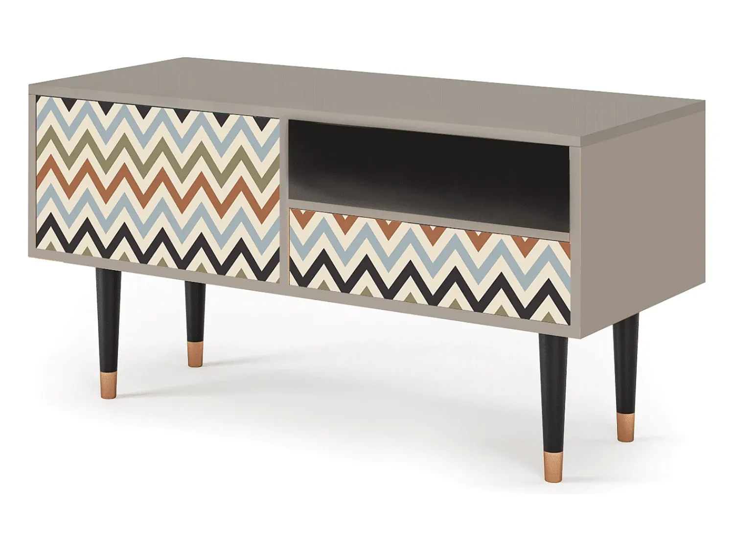 Móvel De Tv| Mueble de TV - 115х59х48 cm - T3 - Bright Ripple, Areia Bege