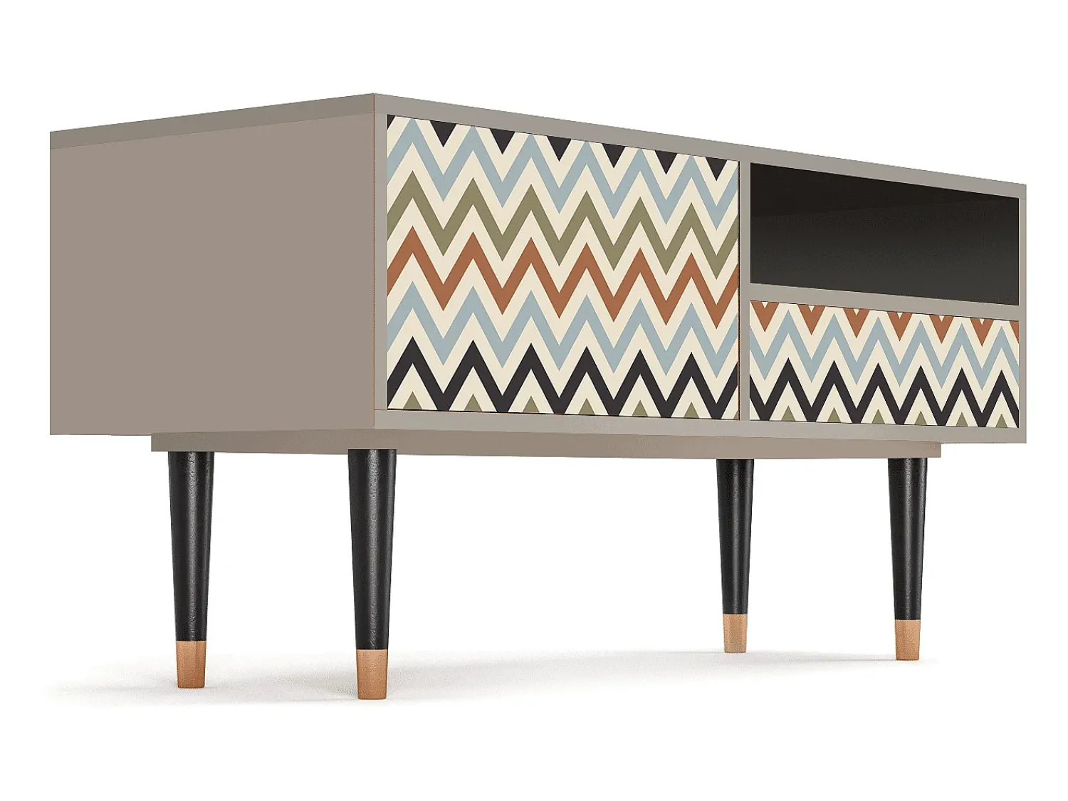Móvel De Tv| Mueble de TV - 115х59х48 cm - T3 - Bright Ripple, Areia Bege
