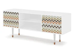 Online Mueble de TV - 170х69х48 cm - T2 - Bright Ripple, Branco Bege
