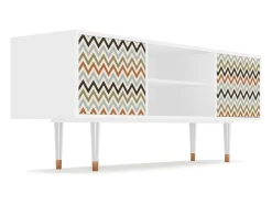 Online Mueble de TV - 170х69х48 cm - T2 - Bright Ripple, Branco Bege