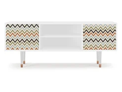 Online Mueble de TV - 170х69х48 cm - T2 - Bright Ripple, Branco Bege